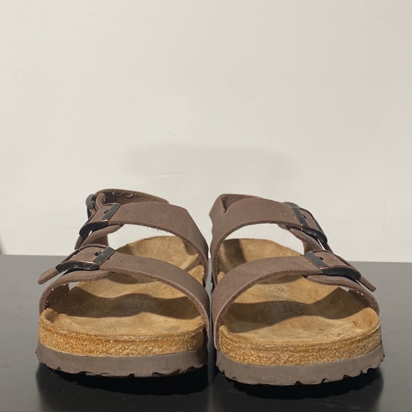 Birkenstock Birkis leather sandal double buckle comfort brown walking Arizona - Picture 4 of 8